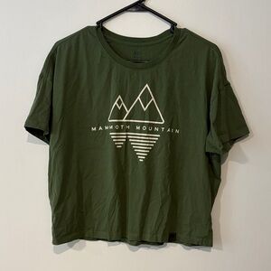 Mammoth Mountain Green Crop Shirt